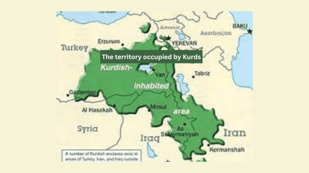 The territory occupied by Kurds