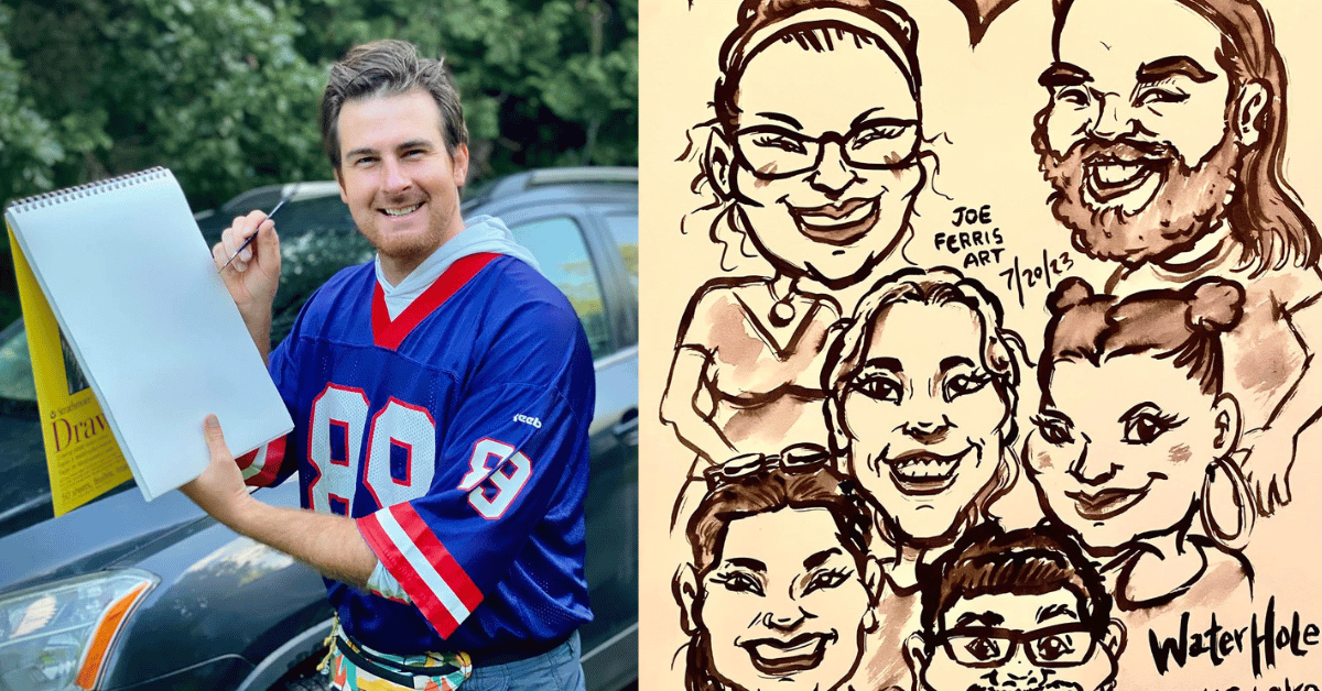 Giant Opportunity: Local caricature artist draws at NY Giants event, News